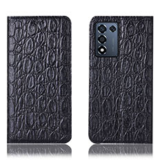 Custodia Portafoglio In Pelle Cover con Supporto H16P per Oppo K9S 5G Nero