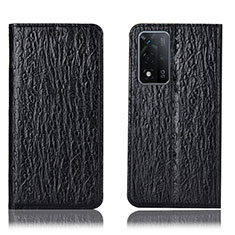 Custodia Portafoglio In Pelle Cover con Supporto H18P per Oppo A93s 5G Nero