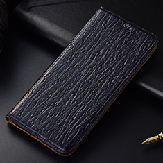 Custodia Portafoglio In Pelle Cover con Supporto H18P per Samsung Galaxy Note 20 5G Blu