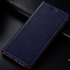 Custodia Portafoglio In Pelle Cover con Supporto H18P per Samsung Galaxy S20 Plus 5G Blu