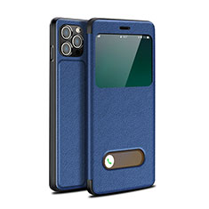 Custodia Portafoglio In Pelle Cover con Supporto H19 per Apple iPhone 15 Pro Max Blu