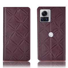 Custodia Portafoglio In Pelle Cover con Supporto H19P per Motorola Moto Edge 30 Ultra 5G Rosso Rosa