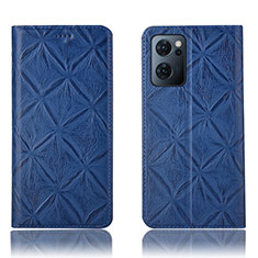 Custodia Portafoglio In Pelle Cover con Supporto H19P per OnePlus Nord CE 2 5G Blu