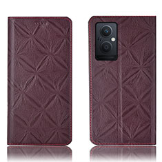 Custodia Portafoglio In Pelle Cover con Supporto H19P per Oppo F21s Pro 5G Rosso Rosa