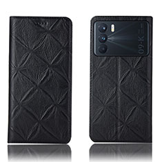 Custodia Portafoglio In Pelle Cover con Supporto H19P per Oppo K9 Pro 5G Nero