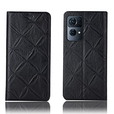 Custodia Portafoglio In Pelle Cover con Supporto H19P per Oppo Reno7 Pro 5G Nero