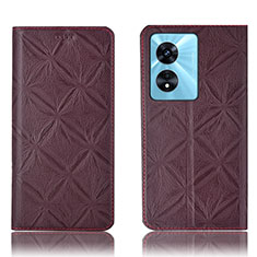 Custodia Portafoglio In Pelle Cover con Supporto H19P per Oppo Reno8 T 5G Rosso Rosa