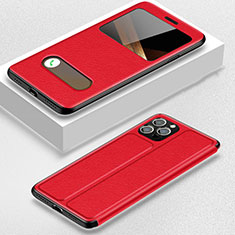 Custodia Portafoglio In Pelle Cover con Supporto H20 per Apple iPhone 15 Pro Max Rosso