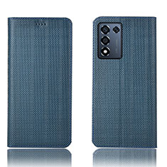 Custodia Portafoglio In Pelle Cover con Supporto H20P per Realme 9 SE 5G Blu