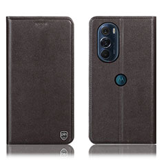 Custodia Portafoglio In Pelle Cover con Supporto H21P per Motorola Moto Edge 30 Pro 5G Marrone