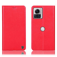 Custodia Portafoglio In Pelle Cover con Supporto H21P per Motorola Moto Edge 30 Ultra 5G Rosso