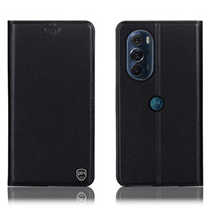 Custodia Portafoglio In Pelle Cover con Supporto H21P per Motorola Moto Edge X30 5G Nero