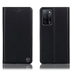 Custodia Portafoglio In Pelle Cover con Supporto H21P per Oppo A53s 5G Nero