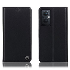 Custodia Portafoglio In Pelle Cover con Supporto H21P per Oppo F21s Pro 5G Nero