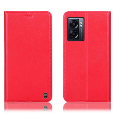 Custodia Portafoglio In Pelle Cover con Supporto H21P per Realme V23 5G Rosso