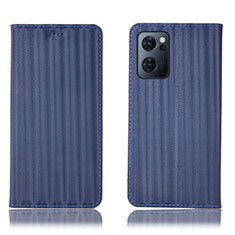 Custodia Portafoglio In Pelle Cover con Supporto H23P per OnePlus Nord CE 2 5G Blu