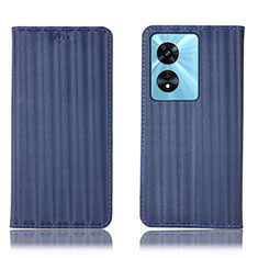 Custodia Portafoglio In Pelle Cover con Supporto H23P per Oppo Reno8 T 5G Blu