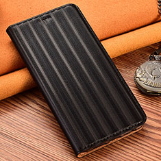 Custodia Portafoglio In Pelle Cover con Supporto H23P per Samsung Galaxy A03s Nero
