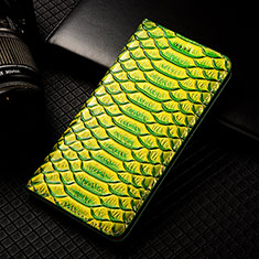 Custodia Portafoglio In Pelle Cover con Supporto H25P per Huawei Mate 60 Pro Verde