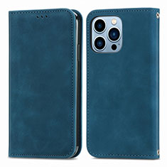 Custodia Portafoglio In Pelle Cover con Supporto H30 per Apple iPhone 14 Pro Max Blu