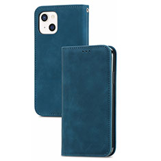 Custodia Portafoglio In Pelle Cover con Supporto H30 per Apple iPhone 15 Plus Blu