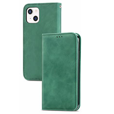 Custodia Portafoglio In Pelle Cover con Supporto H30 per Apple iPhone 15 Plus Verde