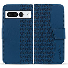 Custodia Portafoglio In Pelle Cover con Supporto HF1 per Google Pixel 7 Pro 5G Blu