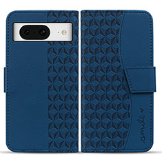 Custodia Portafoglio In Pelle Cover con Supporto HF1 per Google Pixel 8 5G Blu