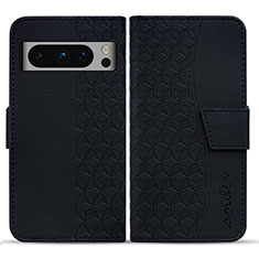 Custodia Portafoglio In Pelle Cover con Supporto HF1 per Google Pixel 8 Pro 5G Nero