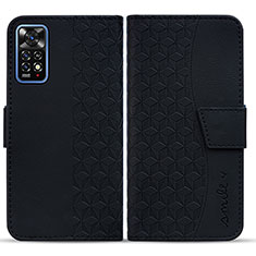 Custodia Portafoglio In Pelle Cover con Supporto HF1 per Xiaomi Redmi Note 11 Pro 4G Nero