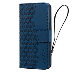 Custodia Portafoglio In Pelle Cover con Supporto HF2 per Huawei Mate 60 Pro+ Plus Blu