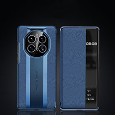 Custodia Portafoglio In Pelle Cover con Supporto JB2 per Huawei Mate 50 Pro Blu