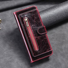 Custodia Portafoglio In Pelle Cover con Supporto JD1 per Samsung Galaxy Z Fold4 5G Rosso