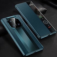 Custodia Portafoglio In Pelle Cover con Supporto K01 per Huawei Mate 40 Pro Blu