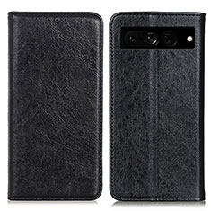 Custodia Portafoglio In Pelle Cover con Supporto K01Z per Google Pixel 7 Pro 5G Nero