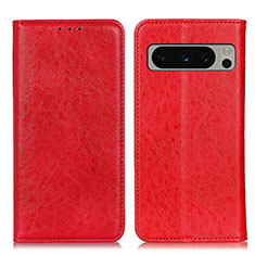 Custodia Portafoglio In Pelle Cover con Supporto K01Z per Google Pixel 8 Pro 5G Rosso