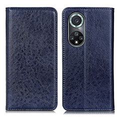 Custodia Portafoglio In Pelle Cover con Supporto K01Z per Huawei Honor 50 Pro 5G Blu