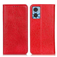 Custodia Portafoglio In Pelle Cover con Supporto K01Z per Motorola Moto E22 Rosso