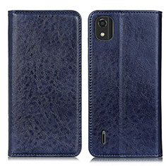 Custodia Portafoglio In Pelle Cover con Supporto K01Z per Nokia C2 2nd Edition Blu