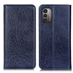 Custodia Portafoglio In Pelle Cover con Supporto K01Z per Nokia G11 Blu