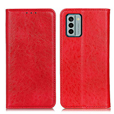 Custodia Portafoglio In Pelle Cover con Supporto K01Z per Nokia G22 Rosso