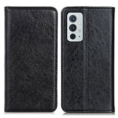 Custodia Portafoglio In Pelle Cover con Supporto K01Z per OnePlus 9RT 5G Nero