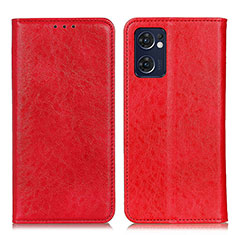 Custodia Portafoglio In Pelle Cover con Supporto K01Z per OnePlus Nord CE 2 5G Rosso