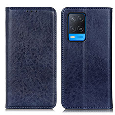 Custodia Portafoglio In Pelle Cover con Supporto K01Z per Oppo A54 4G Blu