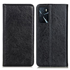 Custodia Portafoglio In Pelle Cover con Supporto K01Z per Oppo A54s Nero