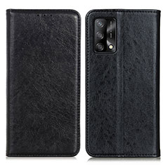 Custodia Portafoglio In Pelle Cover con Supporto K01Z per Oppo A74 4G Nero