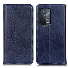 Custodia Portafoglio In Pelle Cover con Supporto K01Z per Oppo A74 5G Blu