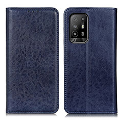 Custodia Portafoglio In Pelle Cover con Supporto K01Z per Oppo A94 5G Blu