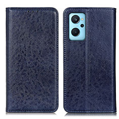 Custodia Portafoglio In Pelle Cover con Supporto K01Z per Oppo A96 4G Blu