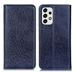 Custodia Portafoglio In Pelle Cover con Supporto K01Z per Samsung Galaxy A23 5G Blu